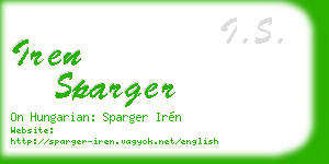 iren sparger business card